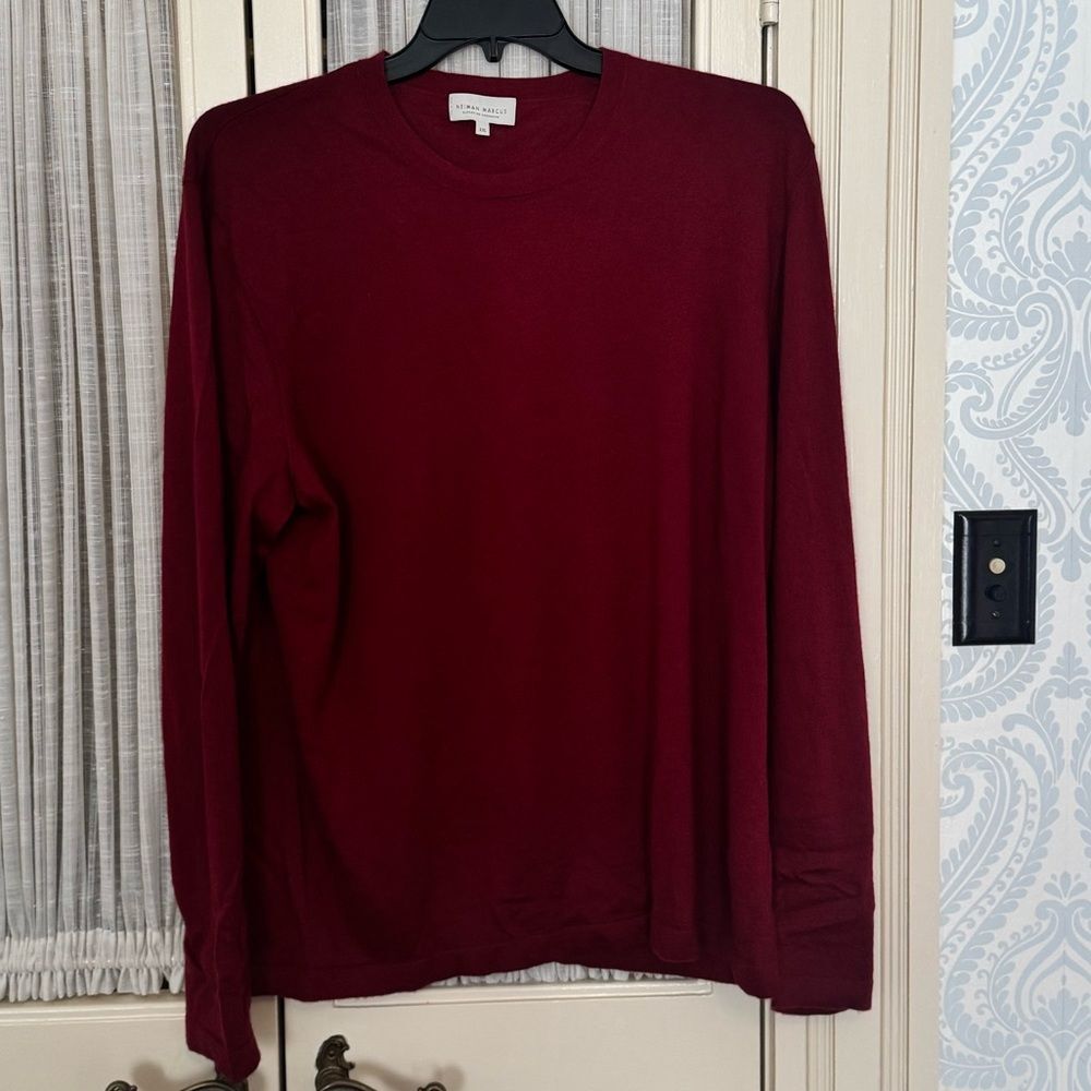 Neiman Marcus Burgundy Long Sleeve Shirt
